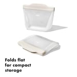 OXO Oat Snack Stand Up Silikon Yeniden Kullanılabilir Çanta 12 oz, 1 EA