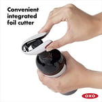 OXO Steel Dikey Kol Tirbuşon çıkarılabilir folyo kesici, gümüş