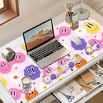 Oyun Mouse Pad Bilek Desteği: 4'ü 1 Arada Fare Altlığı Seti, Bilek ve Klavye Dayanımlı Fare Altlığı Seti, Bilgisayar Masası Mat, Bellek Köpüklü Kaymaz Masa Pedi Koruyucu Ev Ofis için Kolay Yazma Ağrı