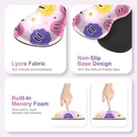 Oyun Mouse Pad Bilek Desteği: 4'ü 1 Arada Fare Altlığı Seti, Bilek ve Klavye Dayanımlı Fare Altlığı Seti, Bilgisayar Masası Mat, Bellek Köpüklü Kaymaz Masa Pedi Koruyucu Ev Ofis için Kolay Yazma Ağrı