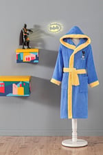 ÖZDİLEK Batman Gotham City Lisanslı Kapüşonlu Çocuk Bornozu 9/10 Yaş