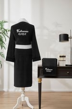Özdilek Kahraman Baba Nakışlı Kadife Bornoz Seti, PR-EVTEKSTILI-63156601327