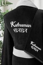 Özdilek Kahraman Baba Nakışlı Kadife Bornoz Seti, PR-EVTEKSTILI-63156601327