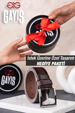 Özel Kutulu| Premium%1oo Hakiki Deri | Erkek Kot-Kumaş Pantolon Kemeri | Yumuşak İtalyan Deri Kemer