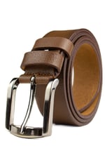 Özel Kutulu | Premium%1oo Hakiki Deri Tek Parça | 3.5cm Erkek Kumaş Pantolon - Takım Elbise Kemeri
