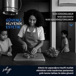 Özel Tasarımlı 304 Paslanmaz Çelik Kesme Tahtası 3lü set (Saklama Kılıfı, Kesme Tahtası ve Silikon Kaydırmaz Mat)1,5 mm Kalınlık, 23 X 34 cm Yıkanabilir, Gıda Temasına Uygun, Hijyenik