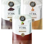 ozeline Oze Kahve Aromalı Türk Kahvesi Seti Karamelli, Fındıklı, Çikolatalı 3'lü 100G
