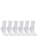 OZZY SOCKS 6'lı Kadın Beyaz Çizgisiz Kolej Çorabı - Yumuşak ve Rahat Organik Pamuklu Çoraplar - Ergonomik Tasarım ve Uzun Ömürlü Kullanım (36-40)