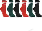 Ozzy Socks 6'lı Yumuşak ve Dayanıklı Çizgili Tenis Çorabı - Rahat ve Sıkmayan Tasarım