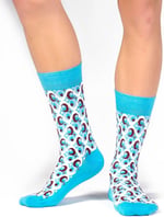 OZZY SOCKS Unisex Yumuşak ve Konforlu Bubble Desenli Çorap - Dayanıklı ve Renkli Tasarım (Turkuaz / 43-46)