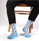 OZZY SOCKS Unisex Yumuşak ve Konforlu Bubble Desenli Çorap - Dayanıklı ve Renkli Tasarım (Turkuaz / 43-46)