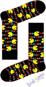 Pacman Desenli Unisex Kolej Çorap Renkli 36-44 36-44