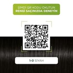 Palette Kalıcı Doğal Renkler 1-0 Siyah Kakao Yağı & Yulaf Çekirdeği Özlü Saç Boyası