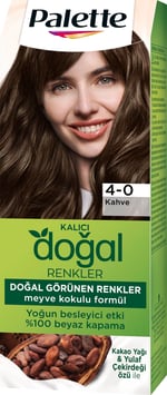 Palette Kalıcı Doğal Renkler 4-0 Amber Kahve Saç Boyası