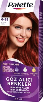 Palette Yoğun Göz Alıcı Renk Saç Boyas 6-88 Yoğun Kızıl