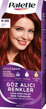 Palette Yoğun Göz Alıcı Renk Saç Boyas 6-88 Yoğun Kızıl