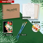 Palmiye Hobi Sanat Sayılarla Boyama Tuval Seti Fırça Boya Dahil (Çıtalı) 40x50 CM - Köpekler - Seçenekler: Köpekler, Mektup, Paris, Tropikal, klasik, Deniz Evler...