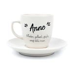 PALTO TASARIM Anne Krem Türk Kahvesi Fincanı - Hediye Seramik Türk Kahvesi Fincanı