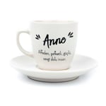 PALTO TASARIM Anne Krem Türk Kahvesi Fincanı - Hediye Seramik Türk Kahvesi Fincanı