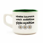PALTO TASARIM Kendini Sulamaya Vakit Ayırırsan Çiçek Açarsın Beyaz Venüs Kupa - Hediye Seramik Kupa