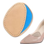 Palwin Ayakkabı Numara Küçültme Pedi, Hakiki Deri Ön Tabanlık, Stiletto Için Kaydırmaz Yarım Ayakkabı Tabanlığı, 1 Çift (36-40, Naturel)