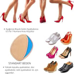 Palwin Ayakkabı Numara Küçültme Pedi, Hakiki Deri Ön Tabanlık, Stiletto Için Kaydırmaz Yarım Ayakkabı Tabanlığı, 1 Çift (36-40, Naturel)