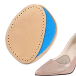 Palwin Ayakkabı Numara Küçültme Pedi, Hakiki Deri Ön Tabanlık, Stiletto Için Kaydırmaz Yarım Ayakkabı Tabanlığı, 1 Çift (36-40, Naturel)