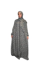Pamuklu, Kaliteli, Hafif ve Yumuşak Kumaştan, Tek Parça, Pratik, Siyah Çantalı Namaz Elbisesi