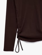 Pamuklu Slim Fit Uzun Kollu Bisiklet Yaka Yanları Büzgülü Bağlamalı Tişört - Bedenler: M, L, XXL