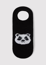 Panda Baskılı Siyah Babet Çorabı 1912778-900
