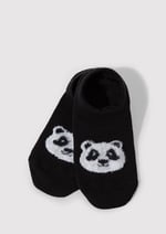 Panda Baskılı Siyah Babet Çorabı 1912778-900