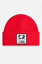 Panda Logolu Kırmızı Bere