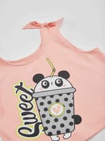 Panda Milkshake Kız Çocuk T-shirt Etek Takım