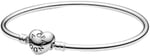 Pandora, Charm Uyumlu Kalp Klips Bangle Bileklik, Tüm Boyutlar17-19-21cm takıNM361