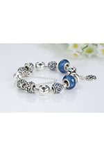 Pandora Tar, Charm Bileklik, Mavi Mother Charmlı, Ahşap Kutu İçerisinde takıNM331