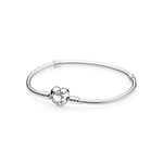 Pandora tarz Worldshop Charm Uyumlu Kalp Klips Yılan Bileklik Ahşap