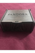Pandora Tarzı, Love Charmlı, Gümüş Charm Bİleklik Sevgililer gününe Özel, Ahşap Kutu İçerisinde takıNM306