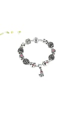 Pandora Tarzı, Love Charmlı, Gümüş Charm Bİleklik Sevgililer gününe Özel, Ahşap Kutu İçerisinde takıNM306