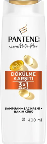 PANTENE Dökülme Karşıtı Şampuan 3'ü 1 Arada Şampuan 400 ml - Seçenekler: Standart, Standart 3lü paket