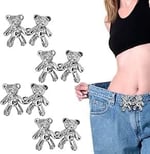 Pantolon Beli Daraltma Aparatı, Broş, Gümüş Renk Ayıcık Bel Daraltma Çıtçıtı, Dayanıklı Demir Çıtçıt, Kot Pantolon Daraltma Aparatı