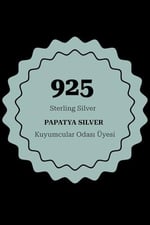 Papatya Silver 925 Ayar Gümüş Rose Kaplama Taşlı Yıldız Halhal