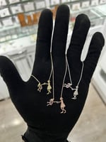 Papatya Silver 925 Ayar Kadın Anne Ve Kız Çocuk Model Rodyum Kaplama Gümüş Kolye