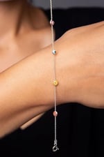 Papatya Silver 925 Ayar Nazar Boncuklu Gümüş Bileklik