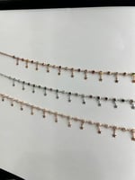 Papatya Silver 925 Ayar Renkli Taş Sıvama Sallantılı Yıdız Gümüş Hadise Halhal