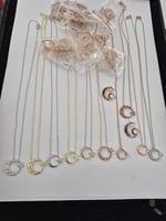 Papatya Silver 925 Ayar Rose Altın Kaplama Gümüş Ay Yıldız Kolye