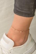 Papatya Silver Pullu Dorica Toplu Halhal Rose Altın Kaplama 925 Ayar Gümüş Uvps800011