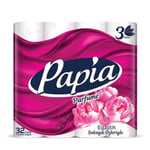 Papia 3 Katlı Egzotik Şakayık Özleriyle Parfümlü 32'li Cilt Tuvalet Kağıdı (1 x 32 Rulo)