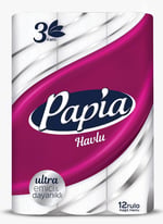 Papia 3 Katlı Ultra Emici & Dayanıklı 12'li Kağıt Havlu (1 x 12 Rulo)