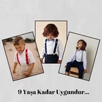 Papyonlu Çocuk Pantolon Askısı Seti, 23 Nisan Kıyafetleri, 23 Nisan Süslemeleri