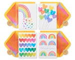 Papyrus LGBTQIA+Teşekkür Kartları, Gurur ve Her Durum için Zarflı, Gökkuşağı ve Kalpler (20 Sayı)
